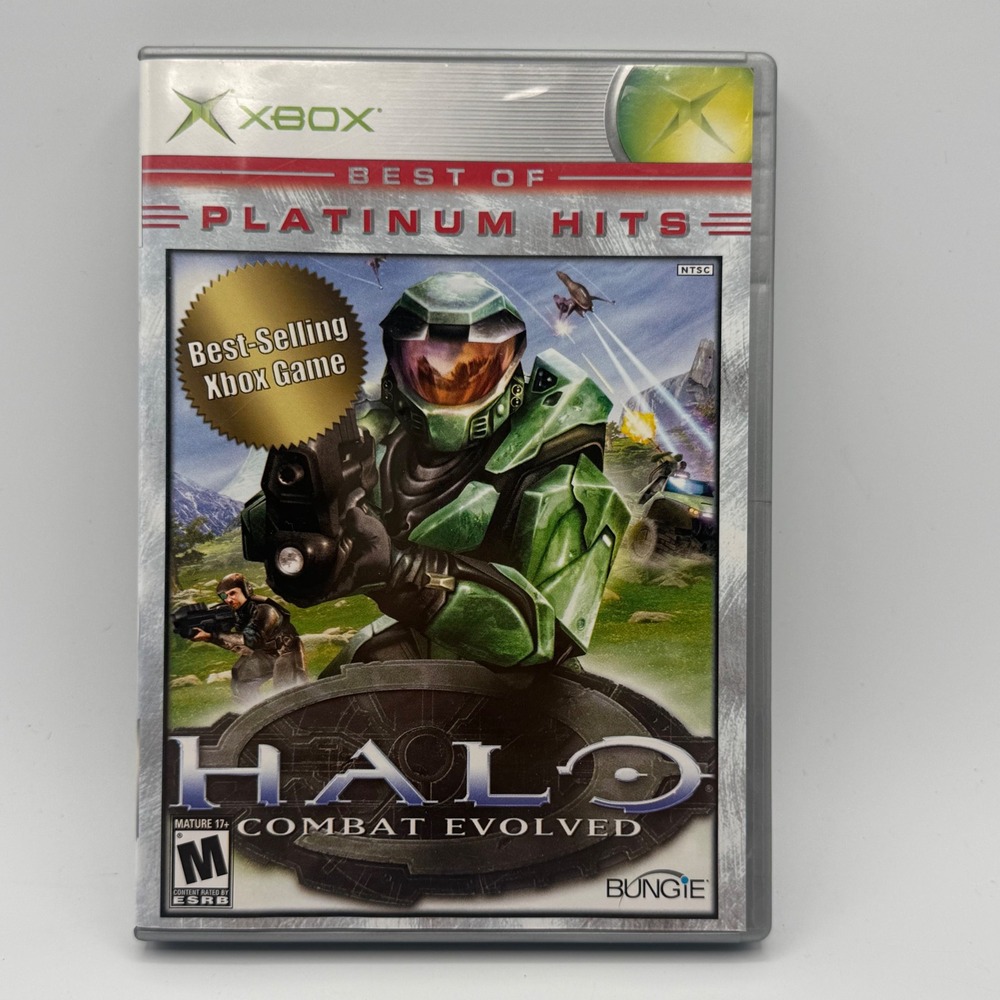 Microsoft Halo Combat Evolved Xbox N/A Silver Excellent Best of Platinum Hits